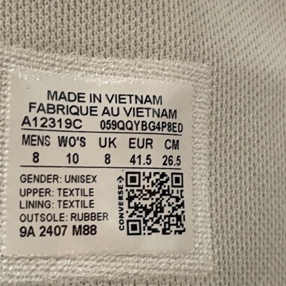 NEW Converse Knee High Sneakers Grey s Womens 10 Mens 8 - Picture 12 of 13